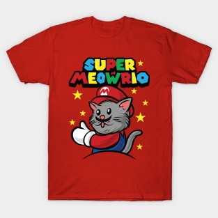 Halloween cat costume super meowrio T-Shirt